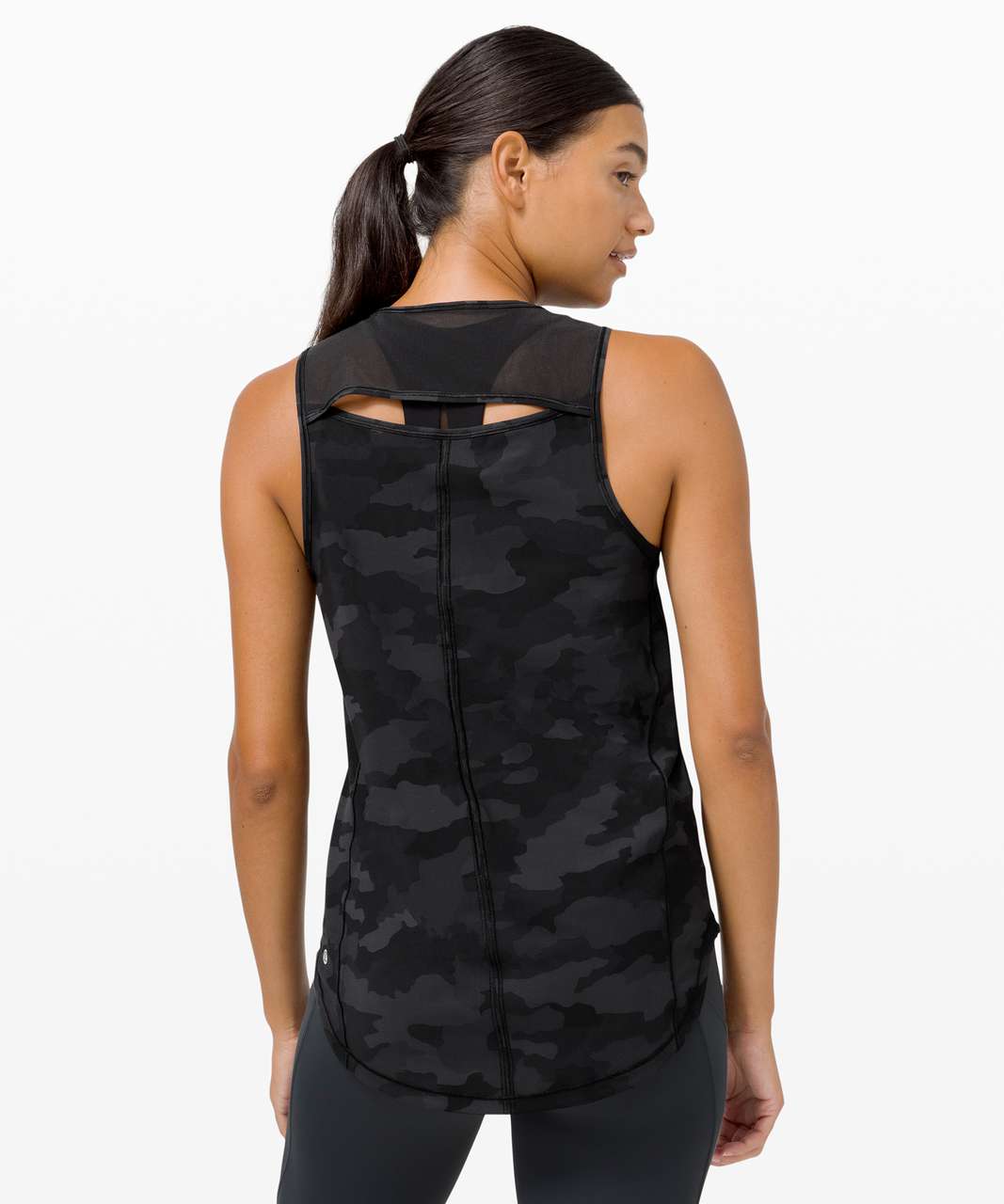 Lululemon Sculpt Tank II Formation Camo Deep Coal Multi Black