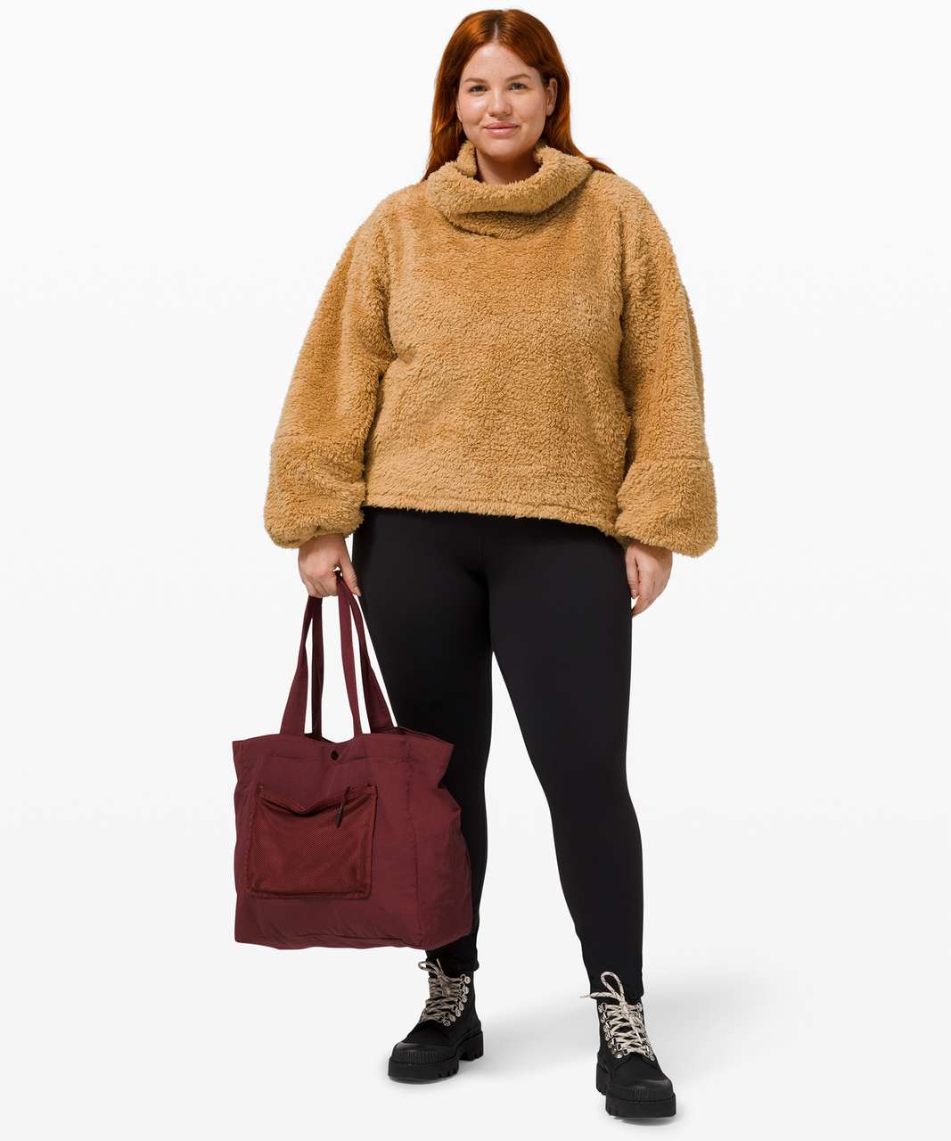 Lululemon Warm Restore Sherpa Pullover - Gold Buff