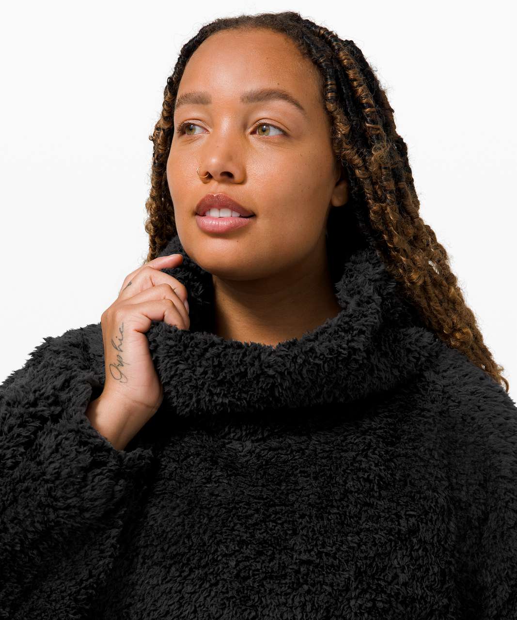 Lululemon Warm Restore Sherpa Pullover - Black - lulu fanatics