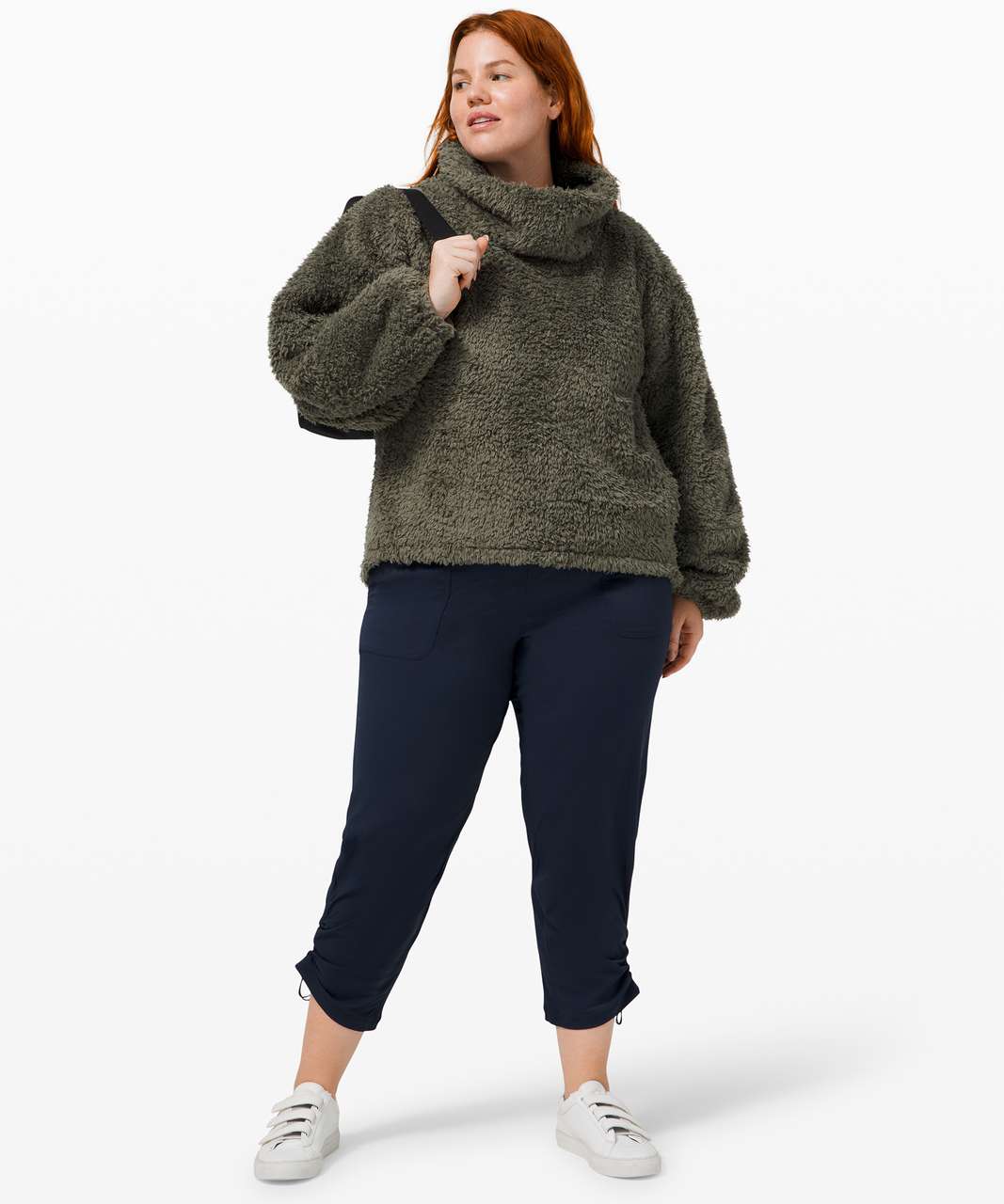 Lululemon Warm Restore Sherpa Pullover - Army Green