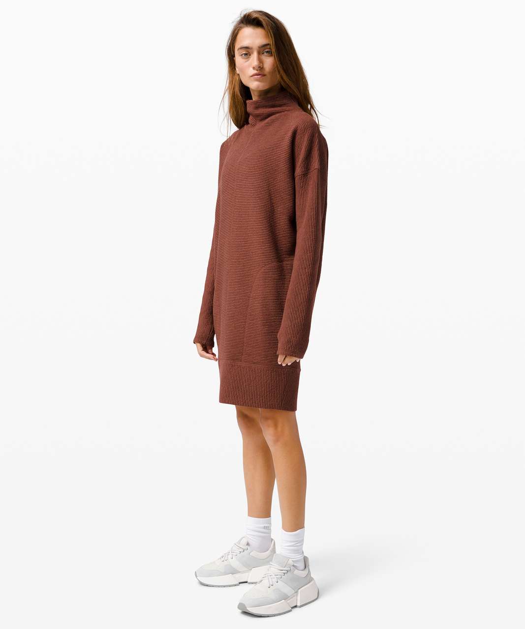 Lululemon Call for Cozy Dress - Heathered Ancient Copper