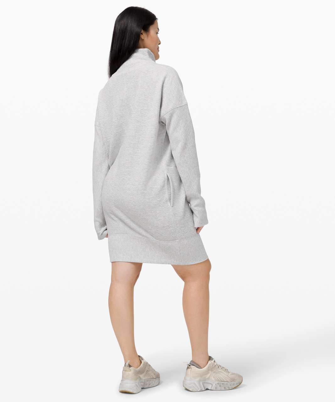 Lululemon Call for Cozy Dress - Heathered Core Ultra Light Grey - lulu  fanatics