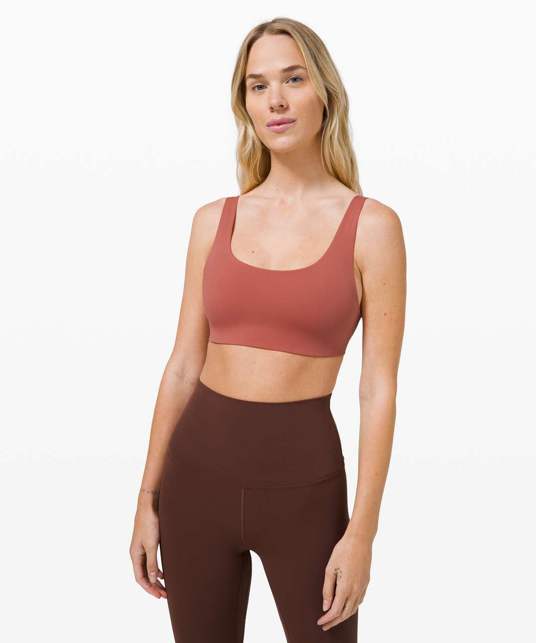 Lululemon In Alignment Straight Strap Bra *Light Support, A/B Cup - Soft  Cranberry - lulu fanatics