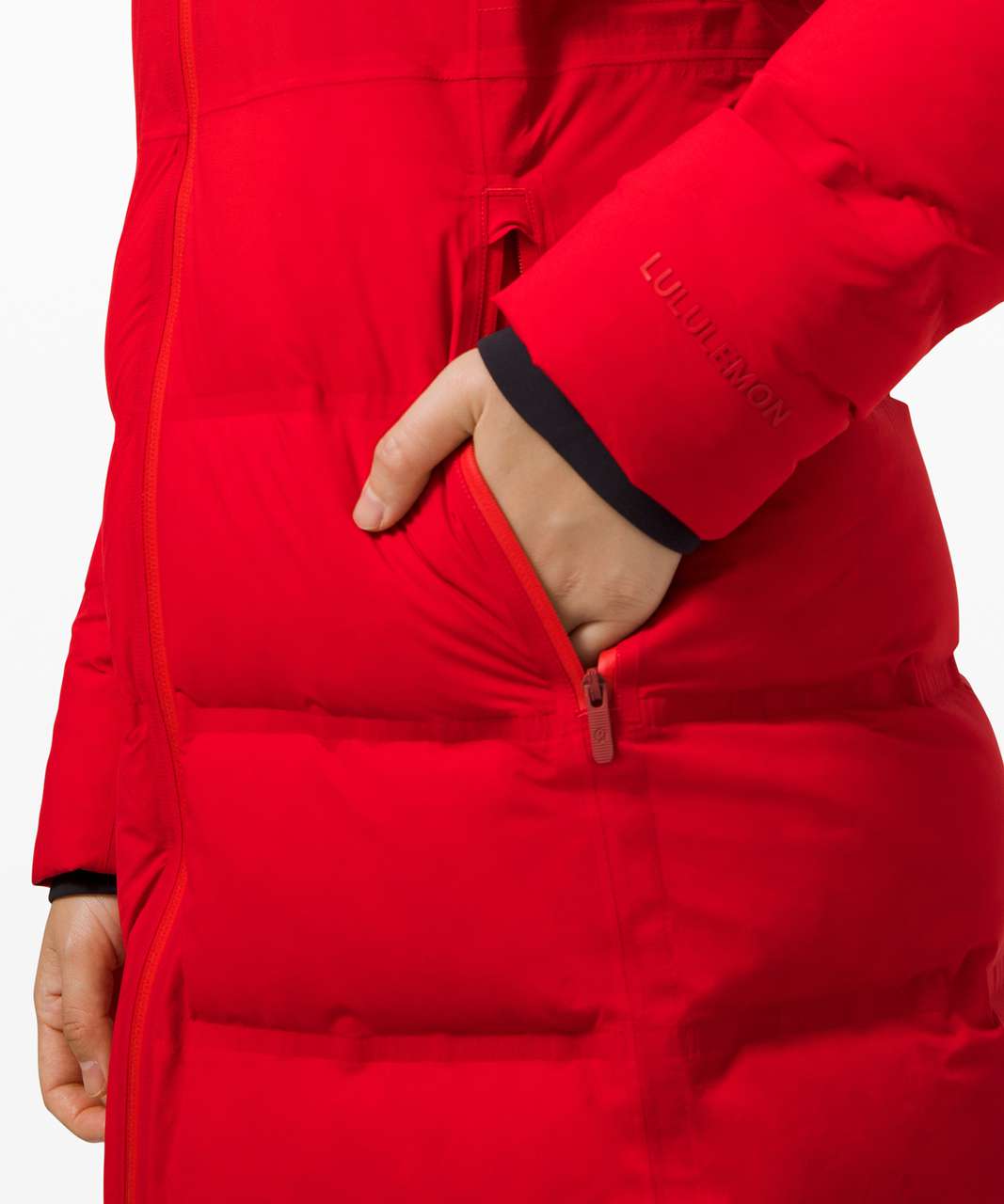 Lululemon Sleet Street Long Jacket - Dark Red - lulu fanatics