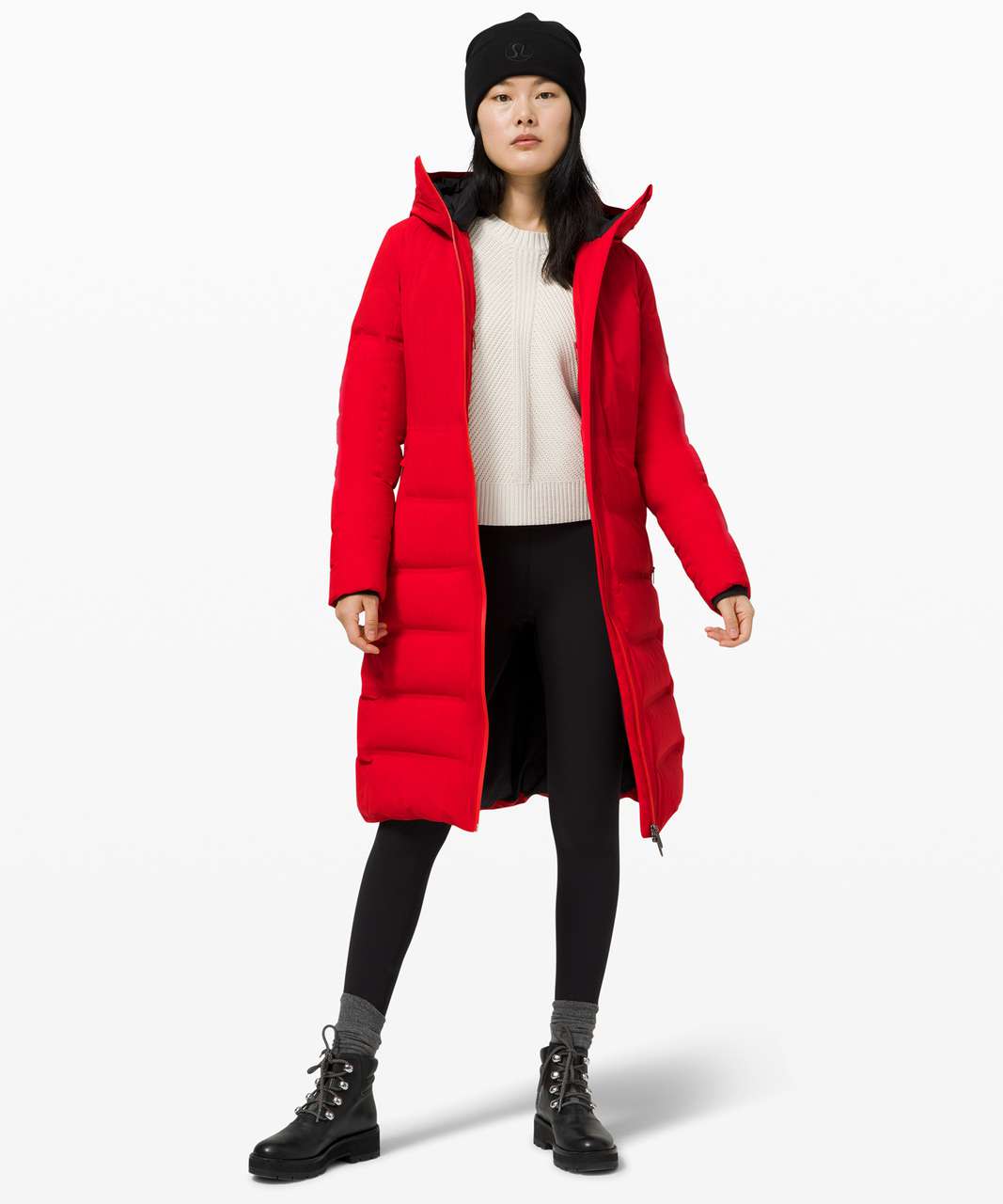 Lululemon Sleet Street Long Jacket - Dark Red