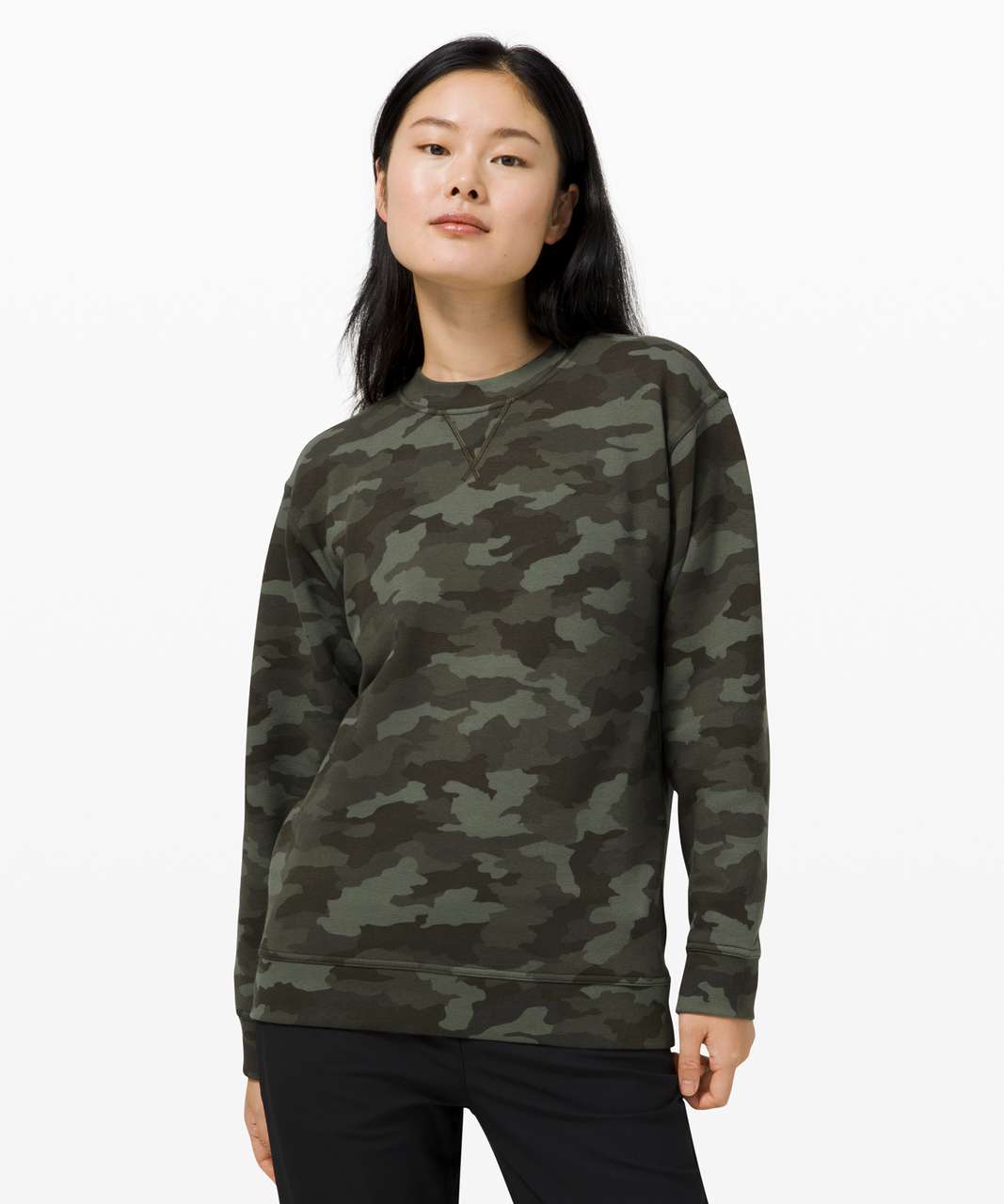 Lululemon All Yours Crew *Fleece - Heritage 365 Camo Green Twill Multi