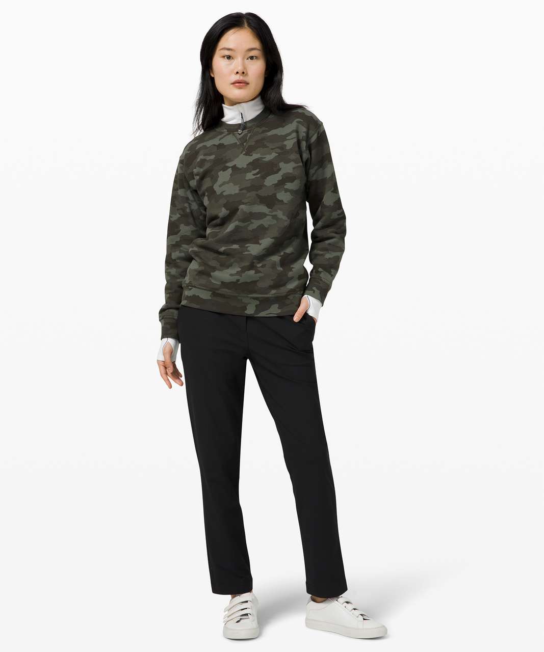 Lululemon All Yours Crew *Fleece - Heritage 365 Camo Green Twill Multi -  lulu fanatics