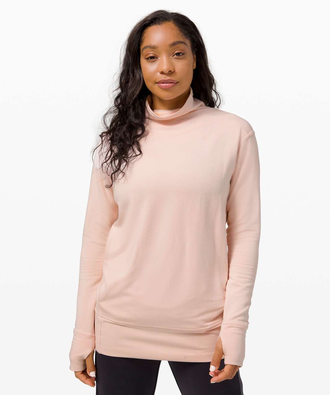 Lululemon Warm Down Funnel Neck Long Sleeve - Feather Pink - lulu fanatics