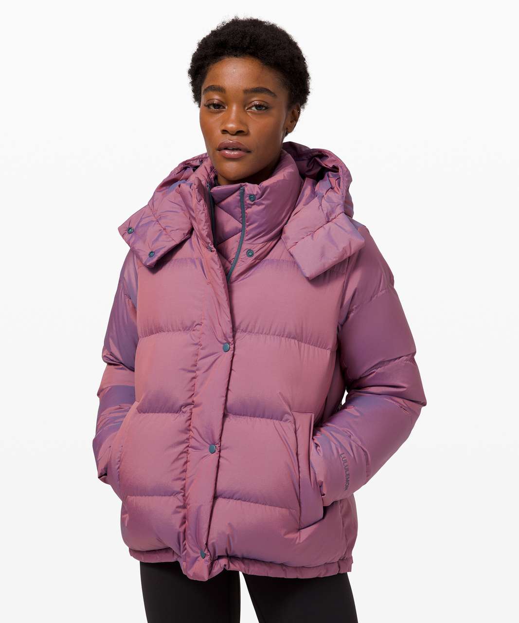 Lululemon Wunder Puff Jacket - Heathered Plumful - lulu fanatics