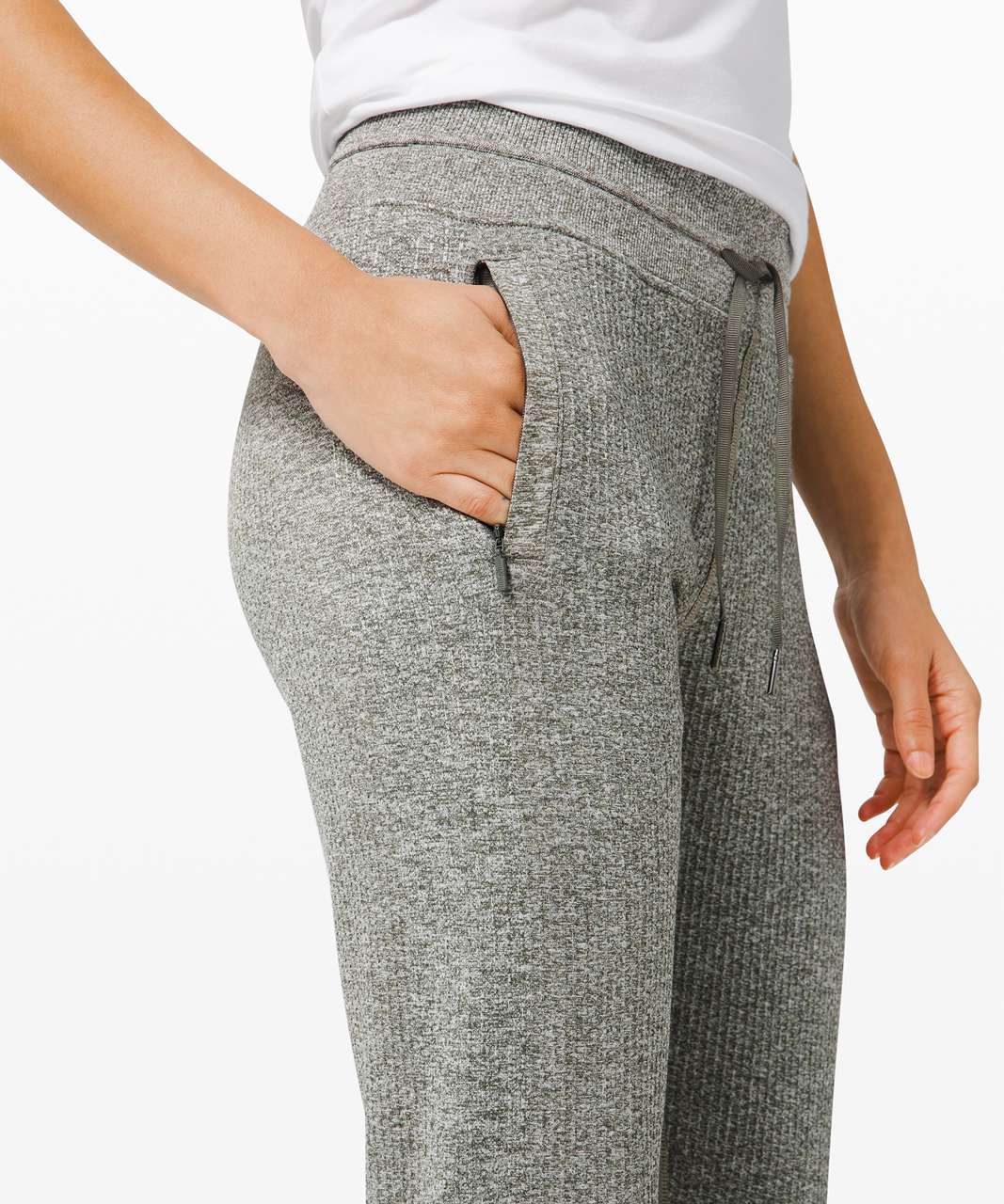 Lululemon Engineered Warmth Jogger - Grey Sage / White - lulu fanatics