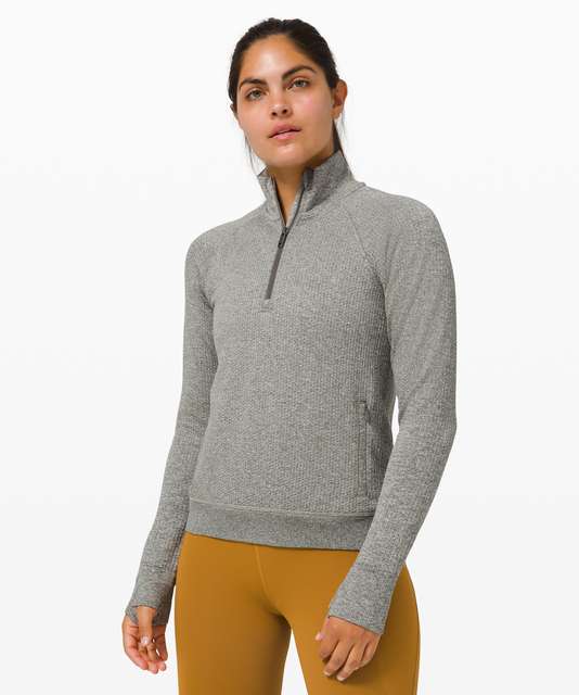 Lululemon Cold Terrain 3/4 Zip - Moss Green - lulu fanatics