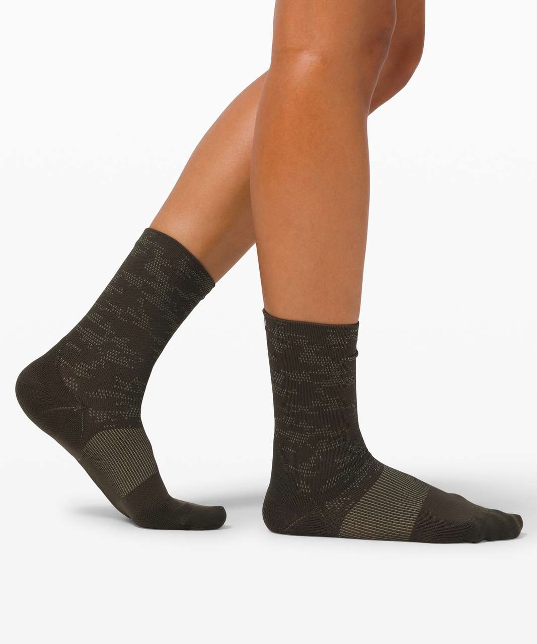 Lululemon Power Stride Crew Sock *Camo - Dark Olive