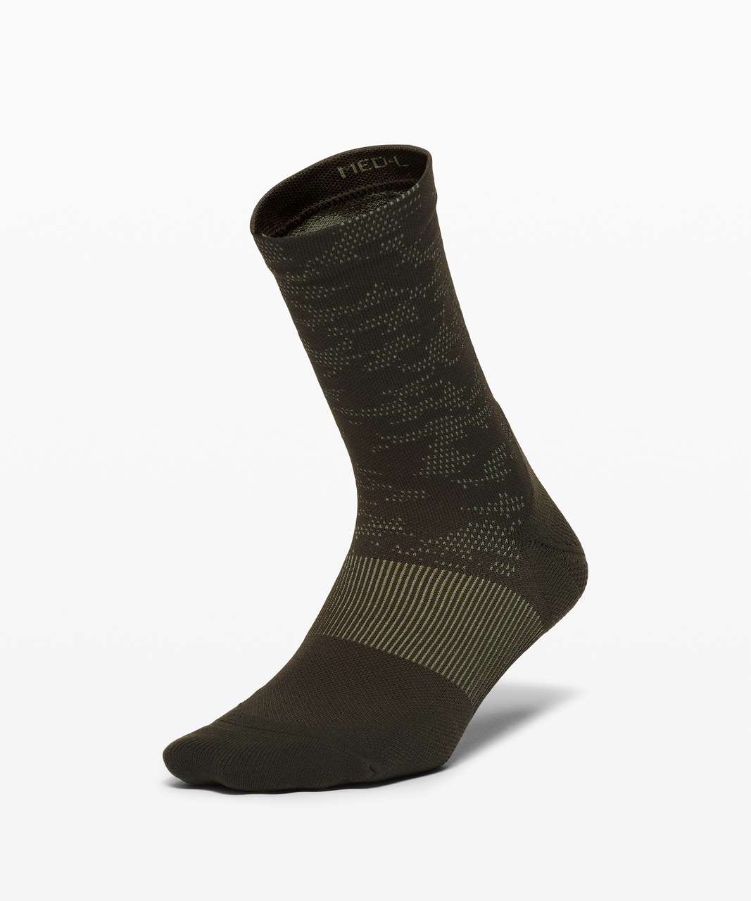 Lululemon Power Stride Crew Sock *Camo - Dark Olive