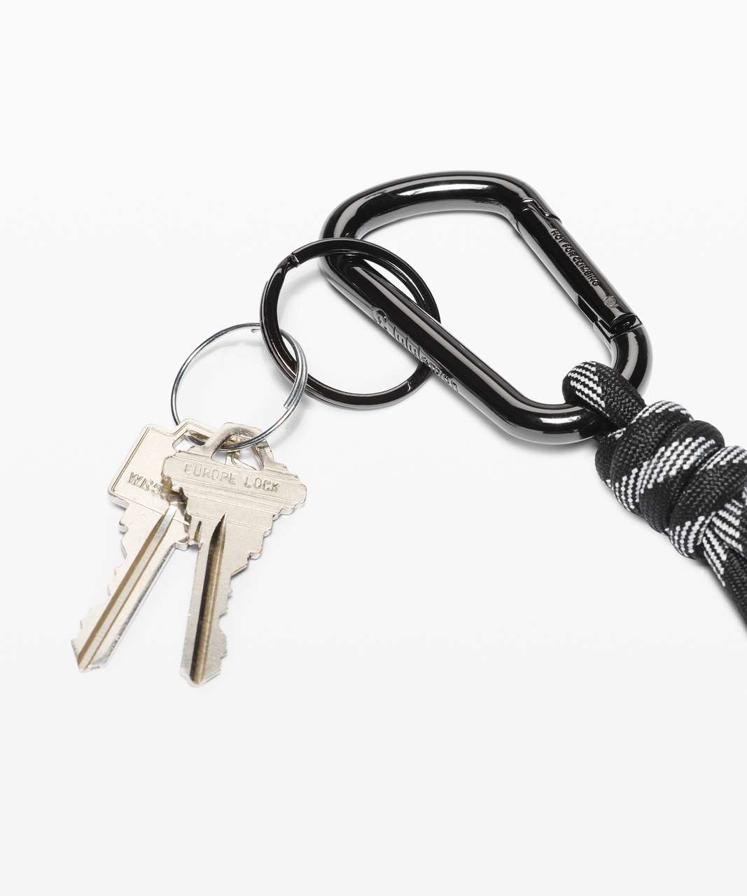 Lululemon Never Lost Key Chain - Black / Super Dark - lulu fanatics