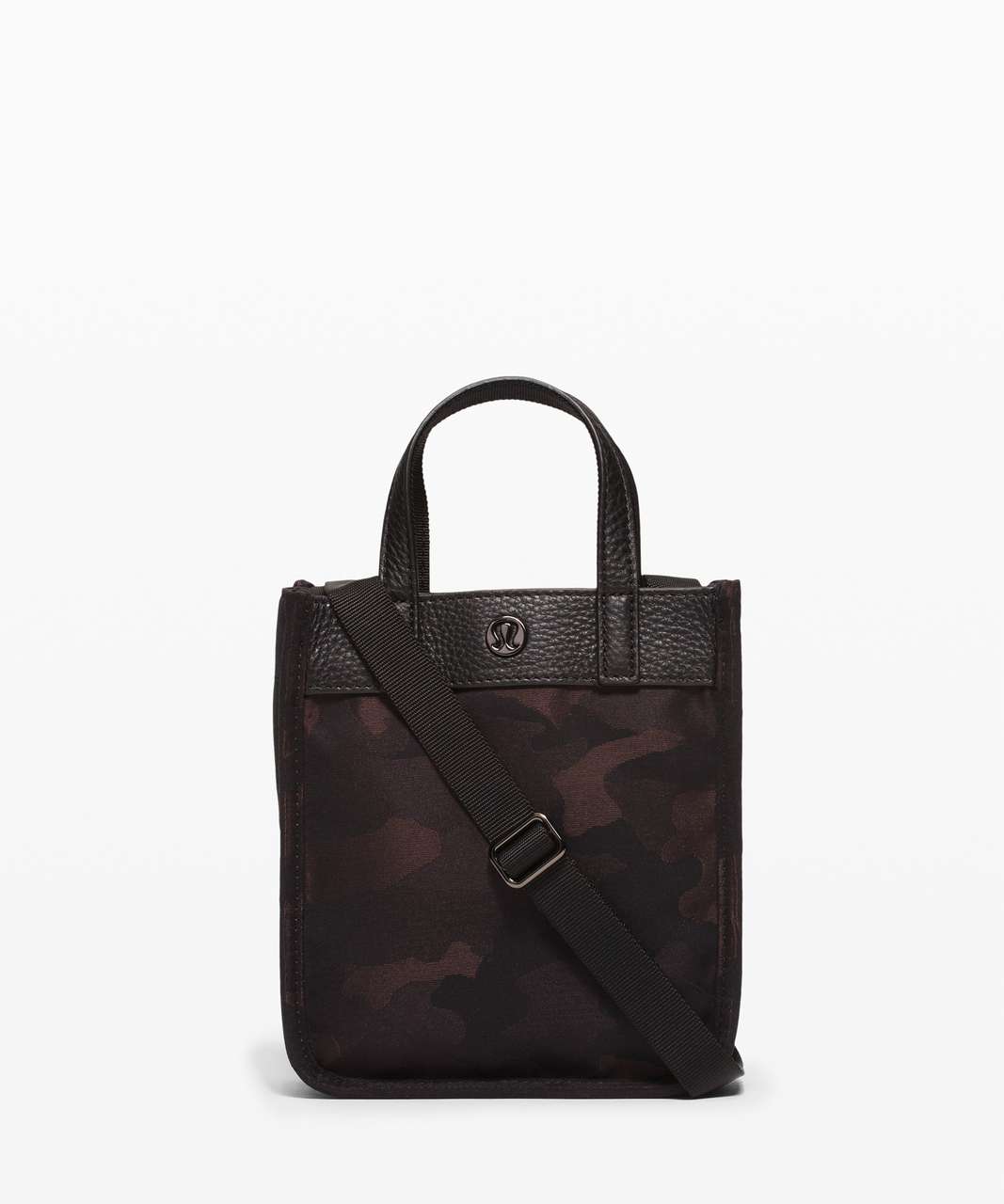 Lululemon Now and Always Tote *Micro - Heritage Camo Jacquard Max Brown Earth Black / Black