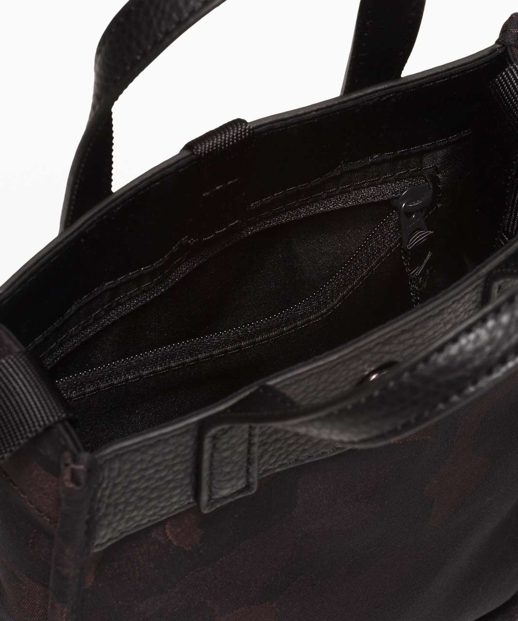 Lululemon Now and Always Tote *Micro - Heritage Camo Jacquard Max Brown Earth Black / Black