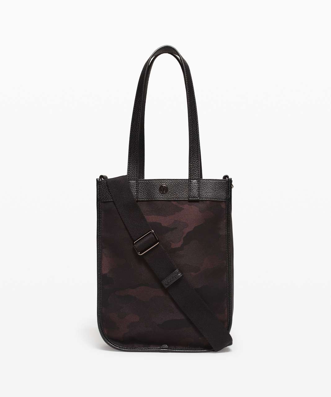 Lululemon Now And Always Tote Mini *8L - Heritage Camo Jacquard Max Brown Earth Black / Black