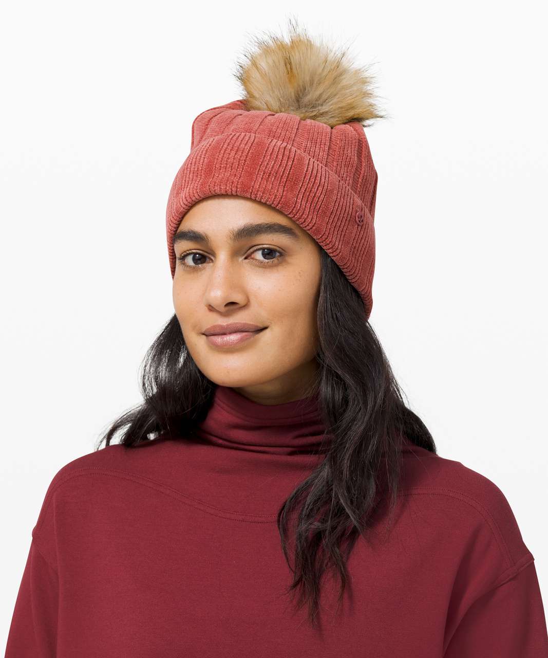 Lululemon Pom Perfection Beanie - Soft Cranberry - lulu fanatics