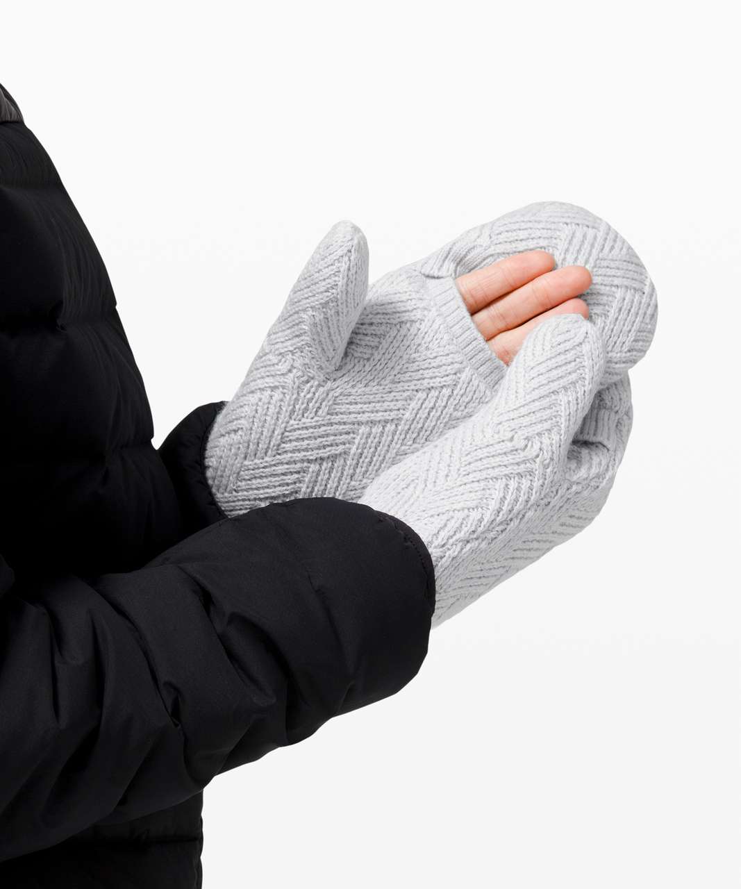 Lululemon Sherpa Weave Mitten - Heathered Core Ultra Light Grey