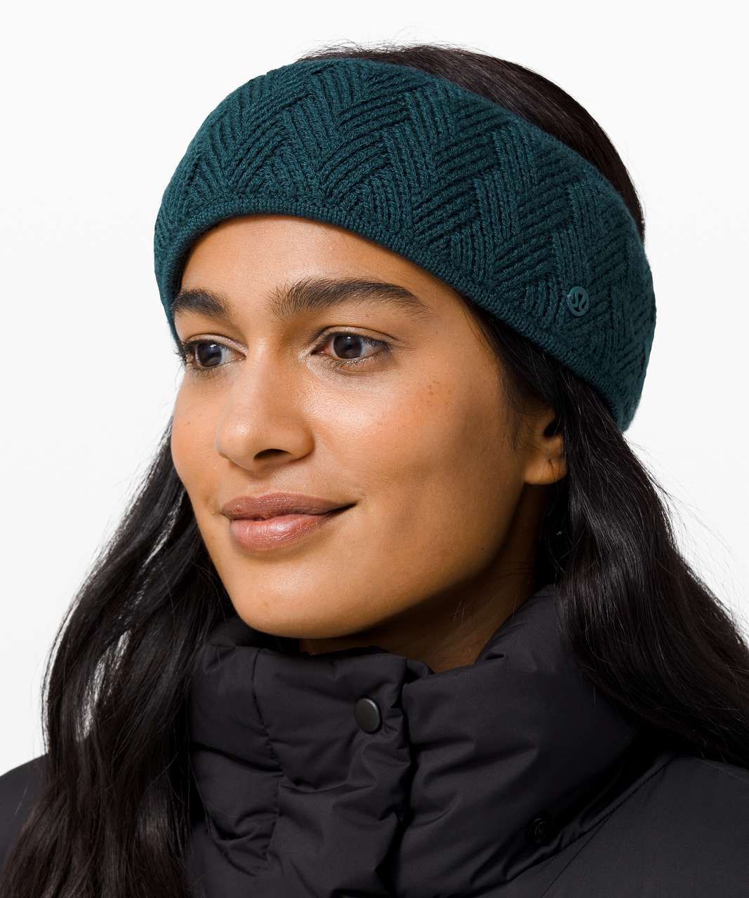 Lululemon Fleece-Lined Knit Ear Warmer - Heathered Everglade Green