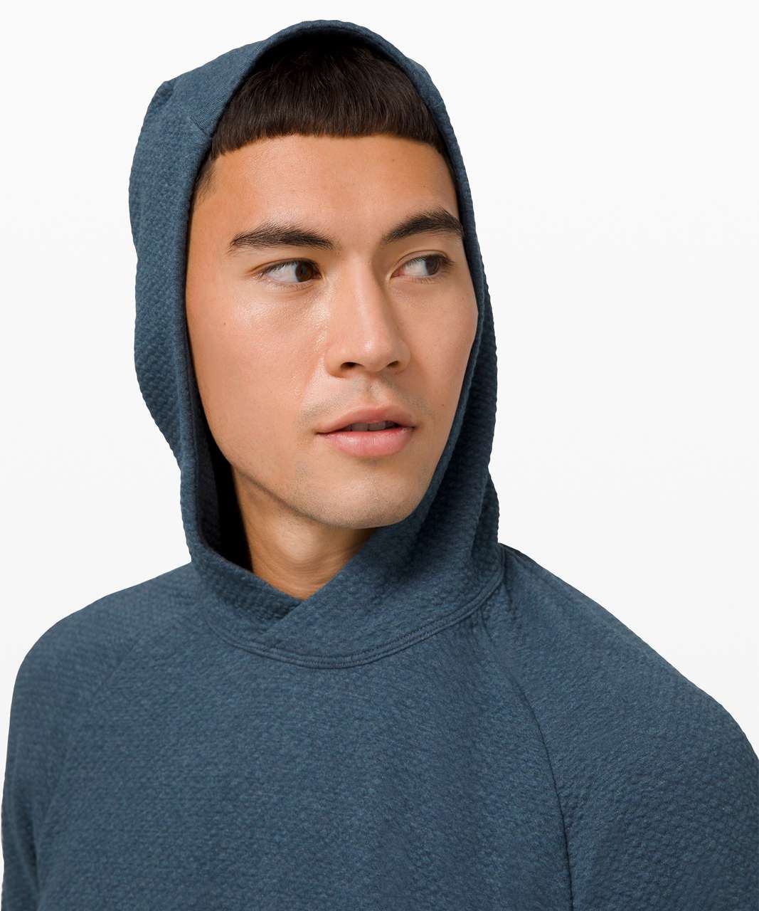 Lululemon At Ease Hoodie - Heathered Iron Blue / Black - lulu fanatics