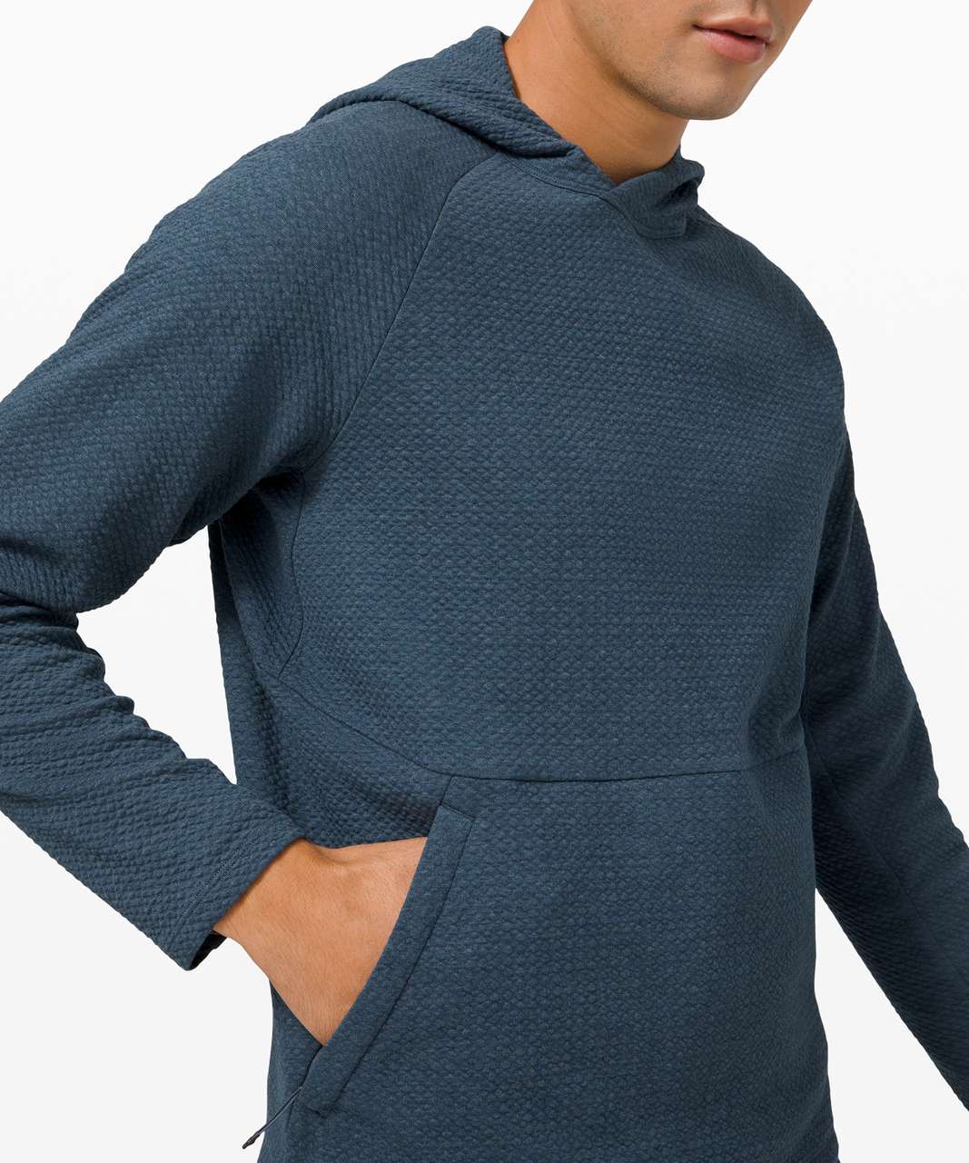 Lululemon At Ease Hoodie - Heathered Iron Blue / Black