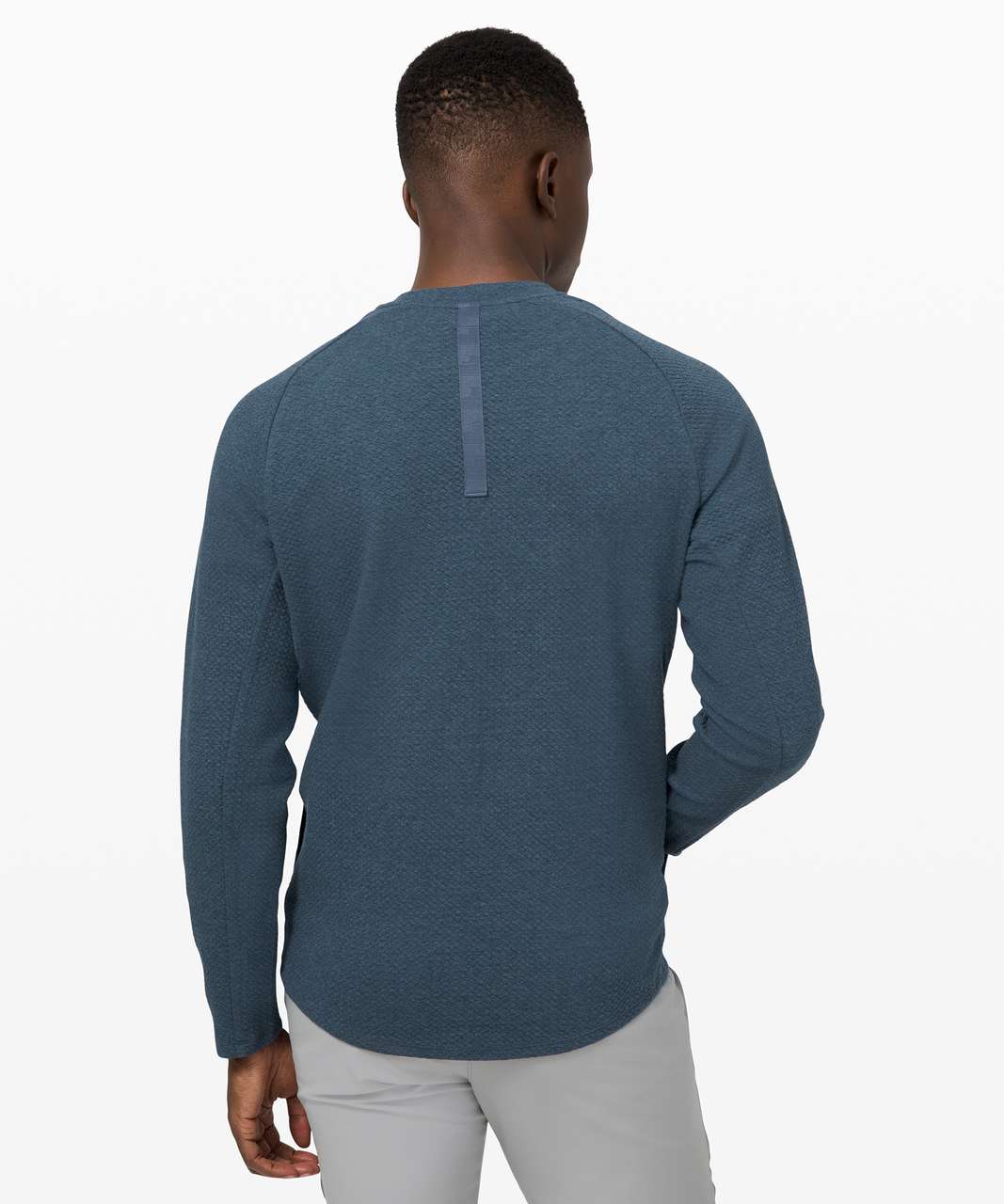 Lululemon At Ease Crew - Heathered Iron Blue / Black