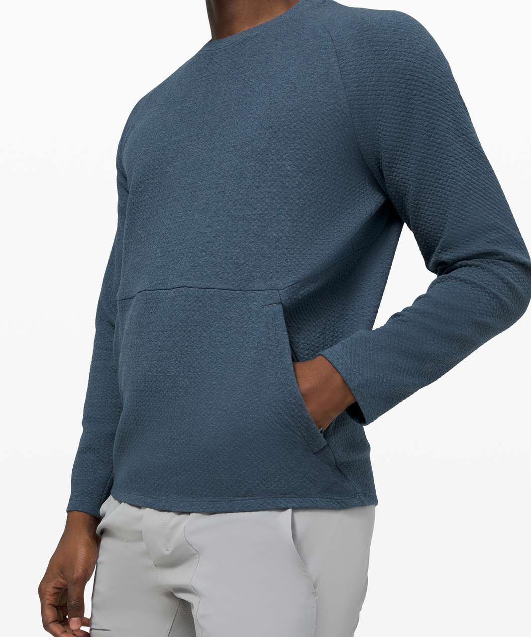 Lululemon At Ease Crew - Heathered Iron Blue / Black