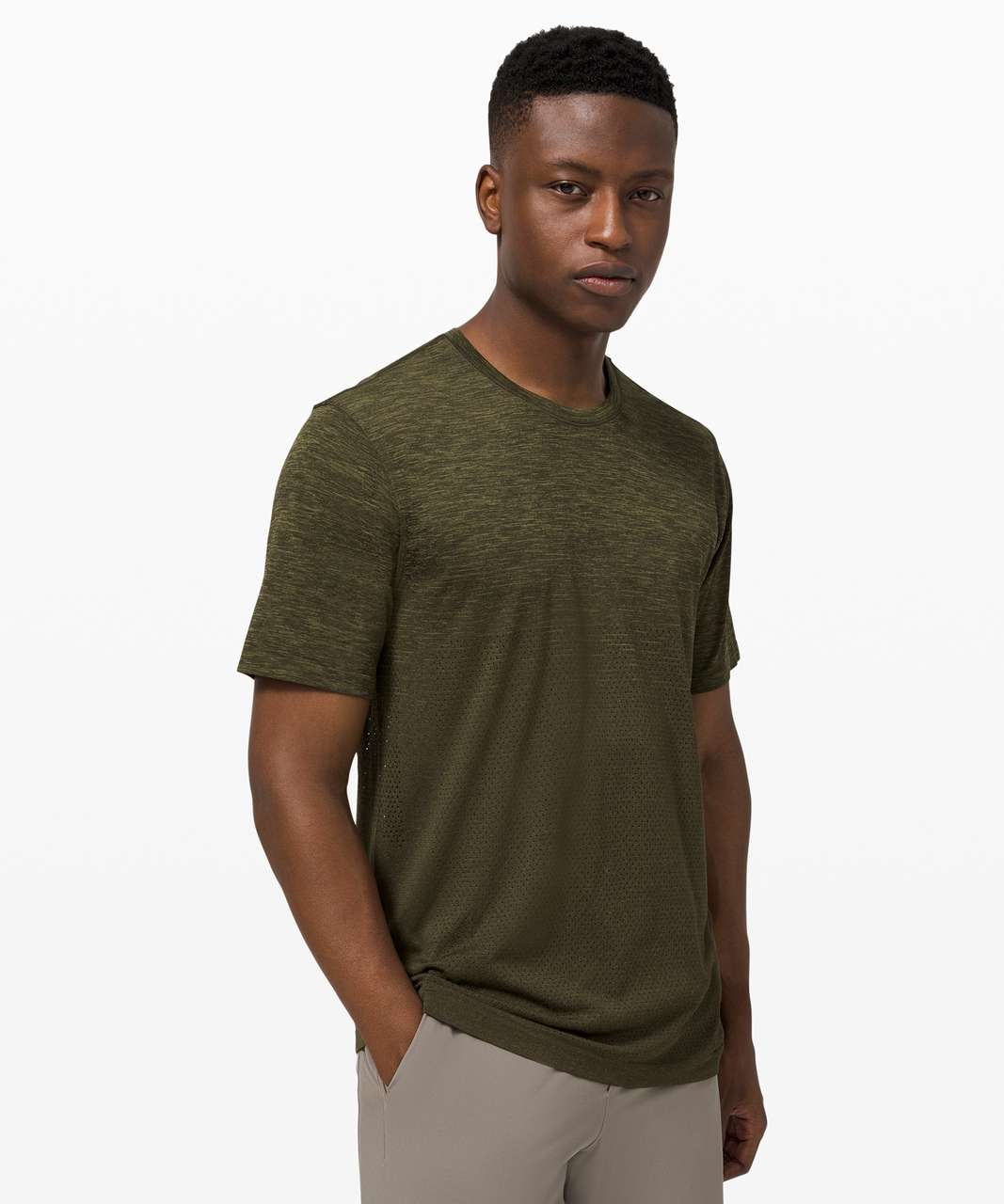 Lululemon Metal Vent Tech Short Sleeve 2.0 In Willow Green/dark