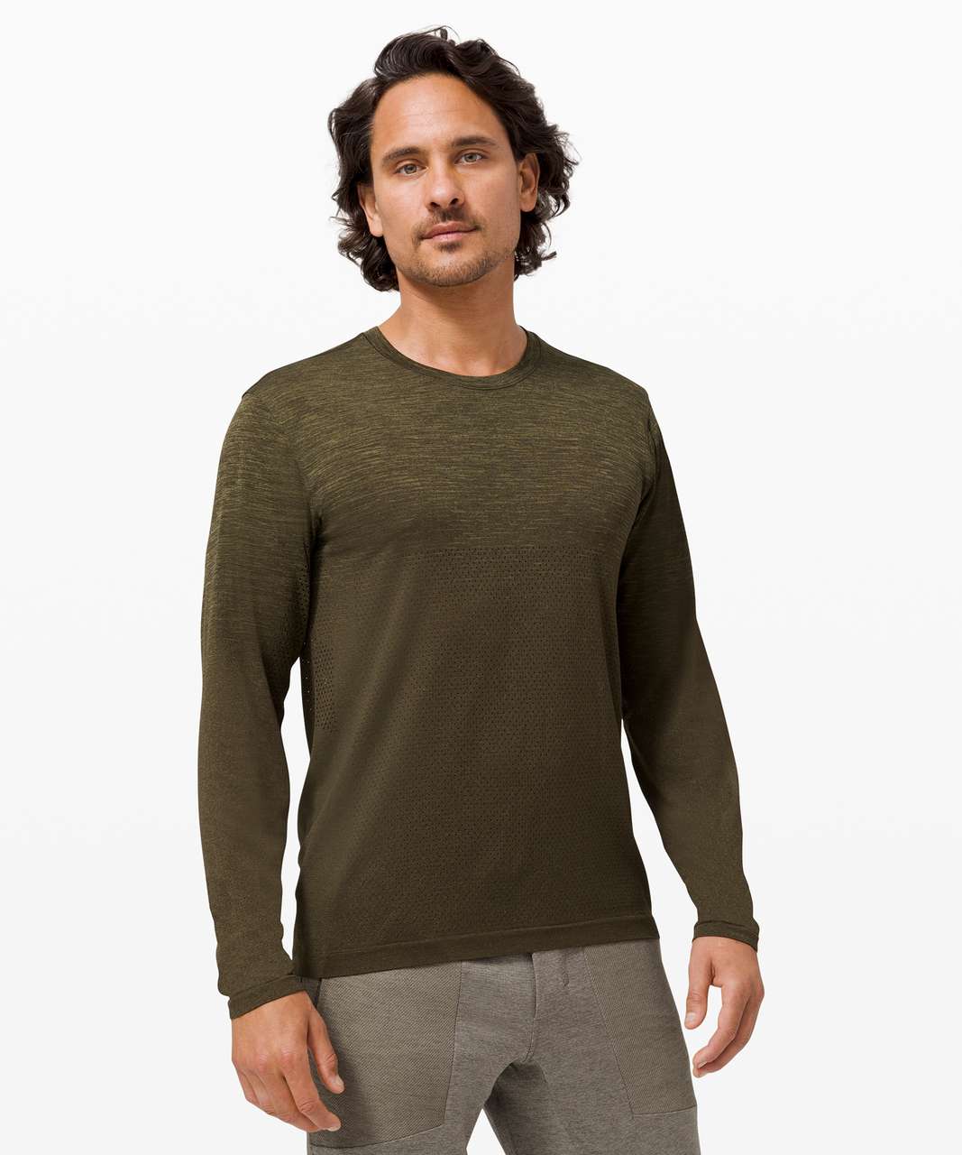 Lululemon Metal Vent Breathe Long Sleeve - Bronze Green / Dark Olive