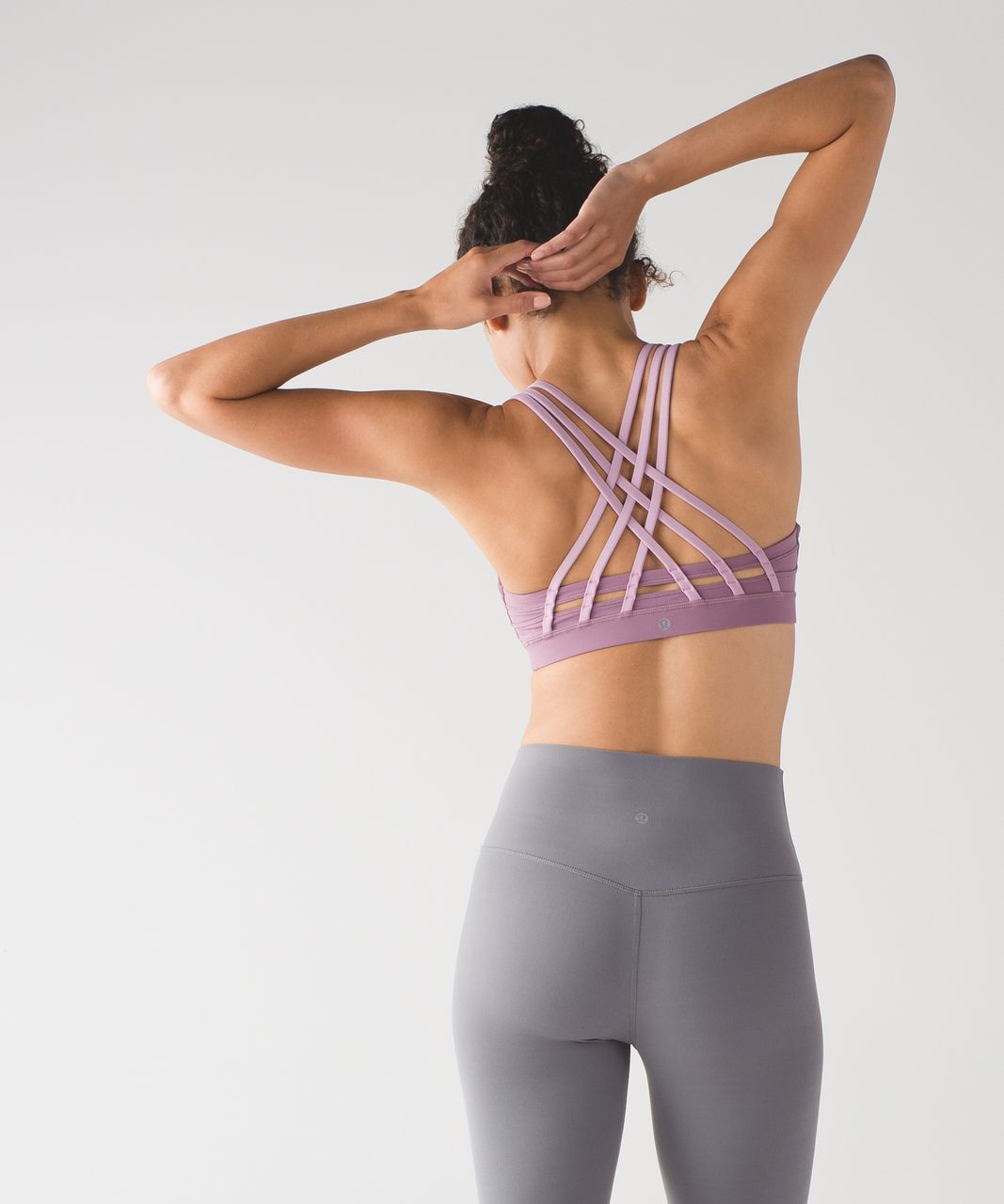 Lululemon Energy Bra (Peek) - Dusty Mauve / Rose Blush