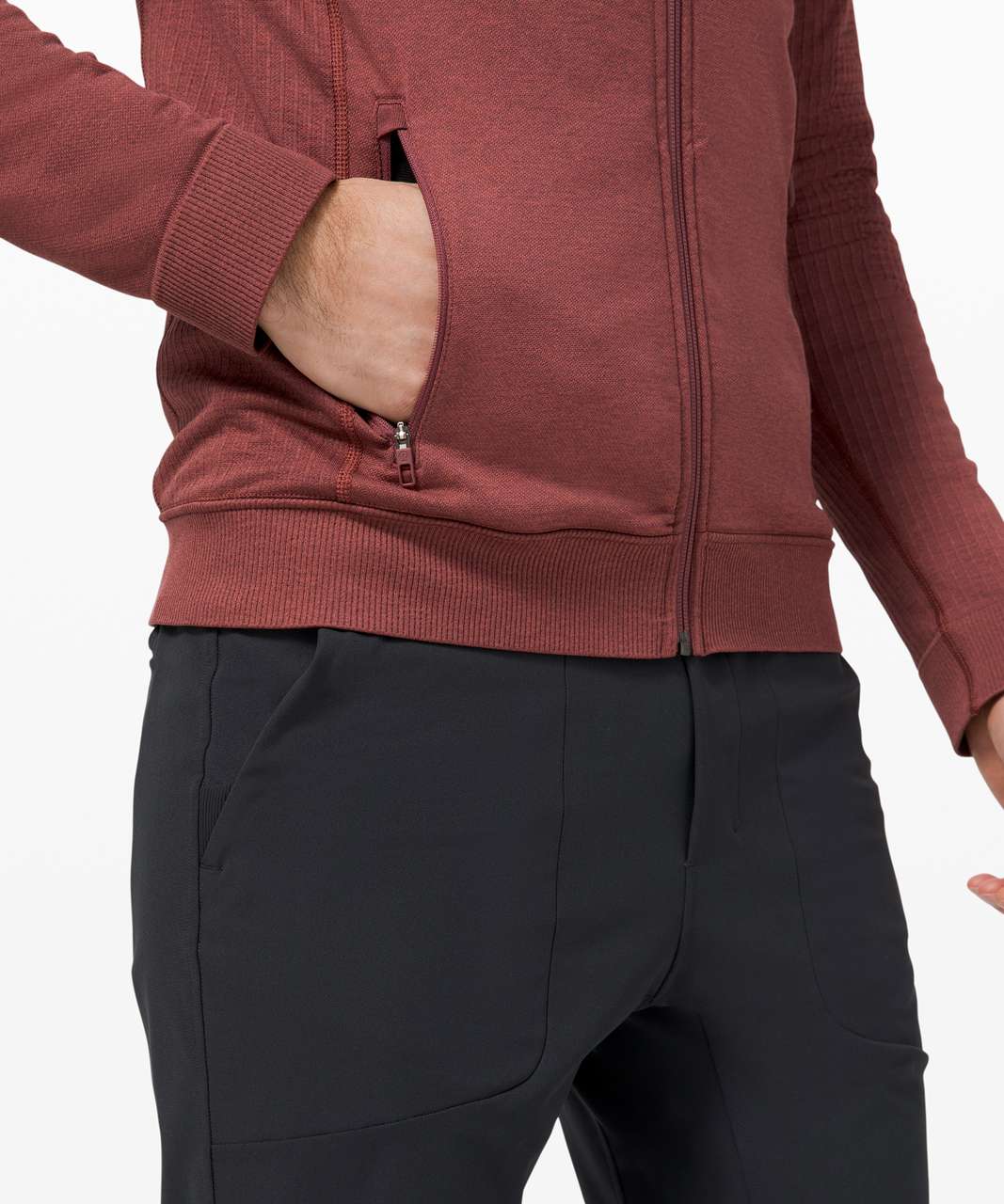 Lululemon Thick Fleece Zip Hoodie - Smoky Red - lulu fanatics