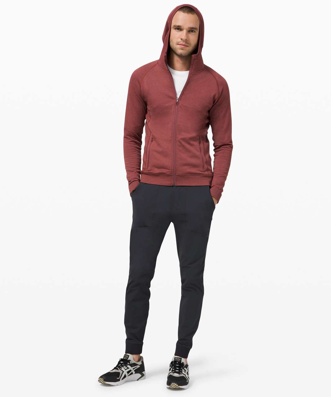 Lululemon Thick Fleece Zip Hoodie in Smoky Red