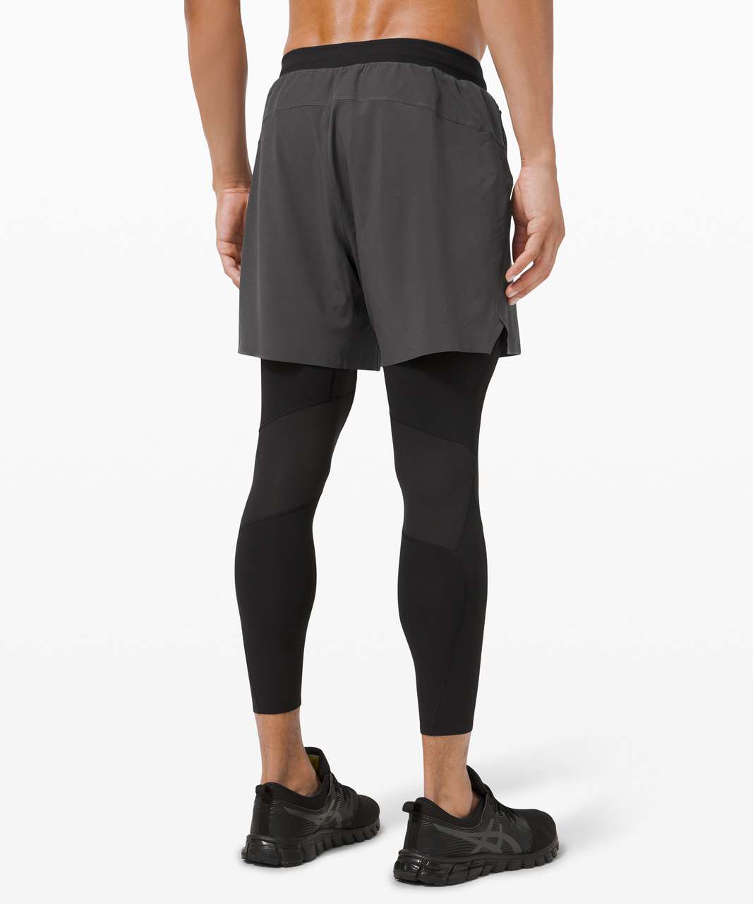 Lululemon Cold Terrain 2-in-1 Short 6" - Graphite Grey / Black