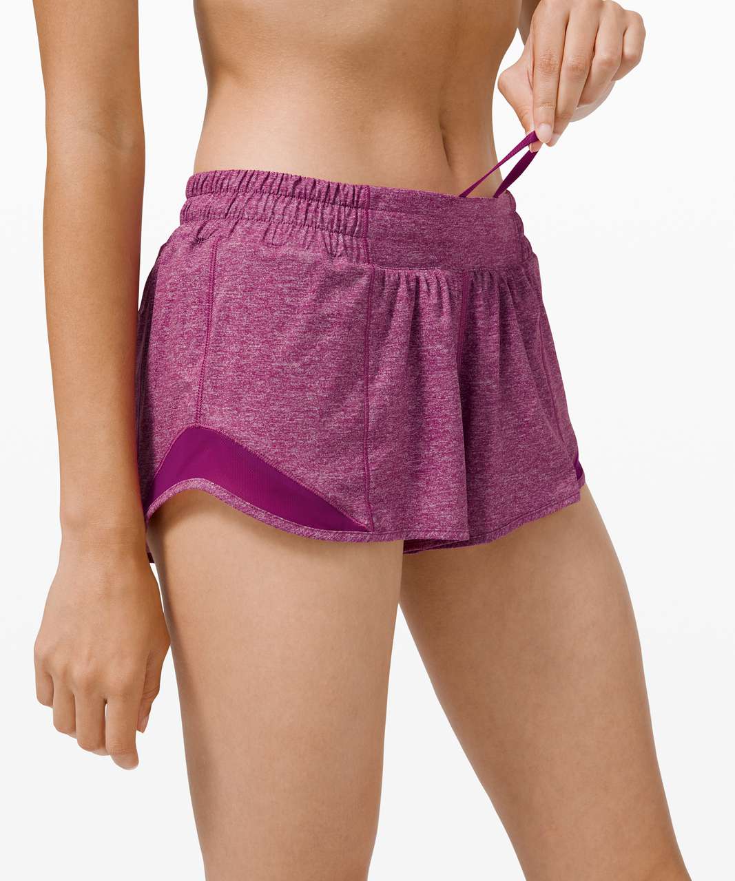 Lululemon Hotty Hot Short II *2.5" - Heather Lux Multi Deep Fuschia / Deep Fuschia