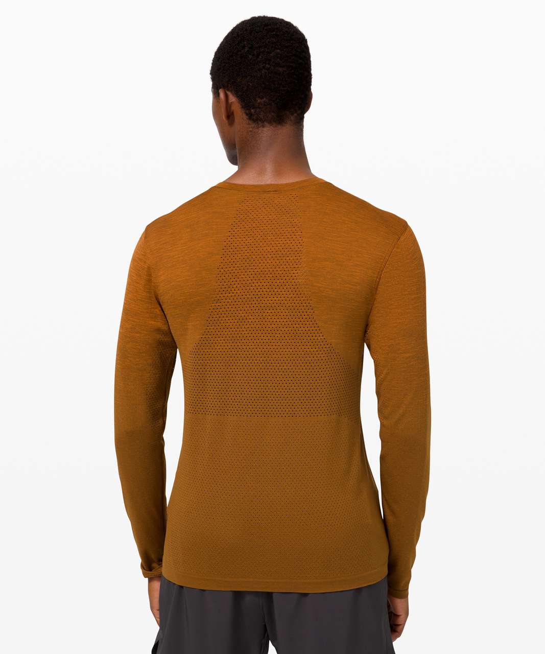 Lululemon Metal Vent Breathe Long Sleeve - Amber Orange / Burnt Caramel