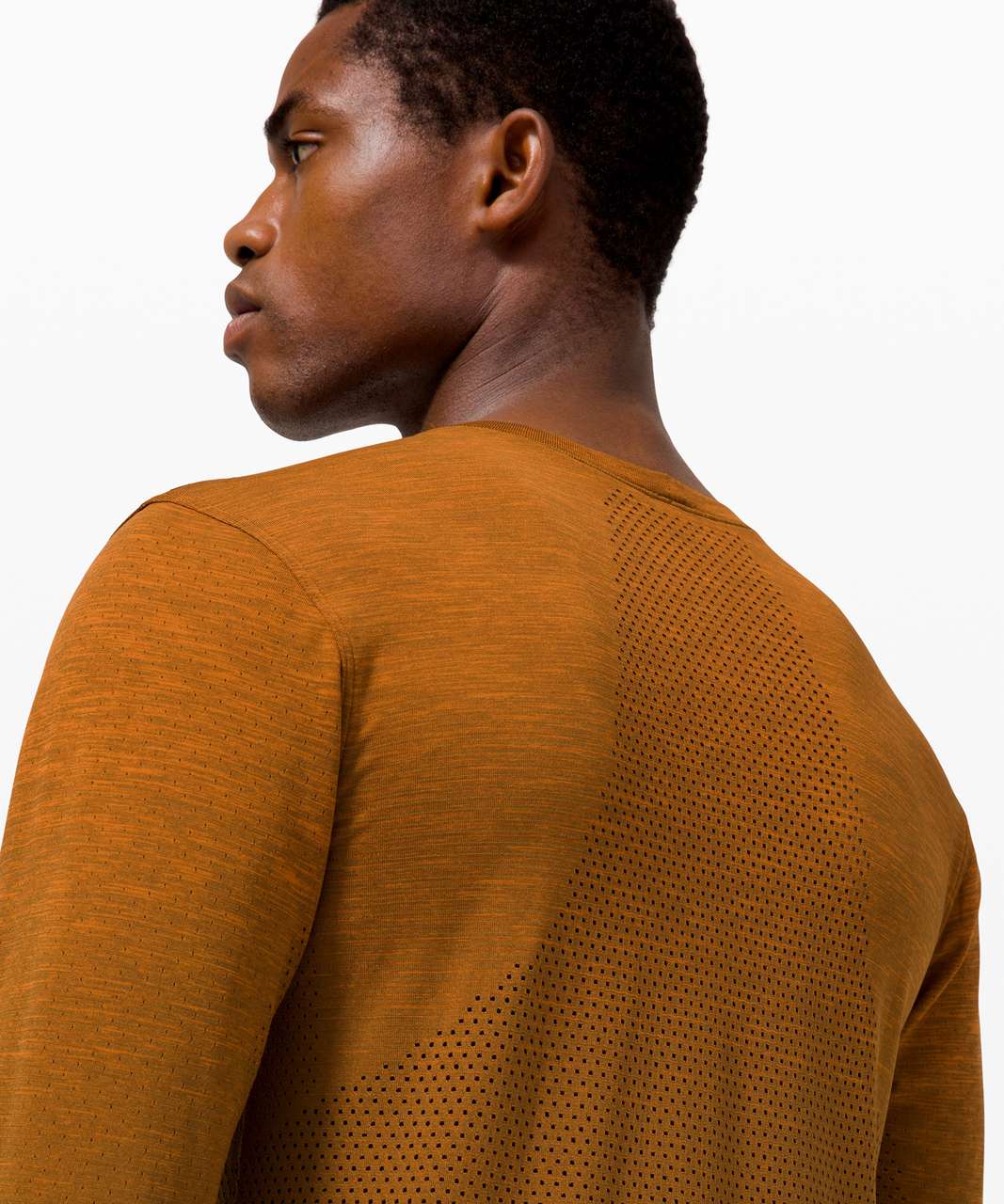 Lululemon Metal Vent Breathe Long Sleeve - Amber Orange / Burnt Caramel