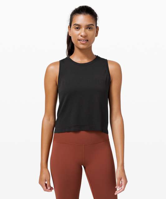 Lululemon Swiftly Breathe Crop Tank - San Francisco / Grey Sage