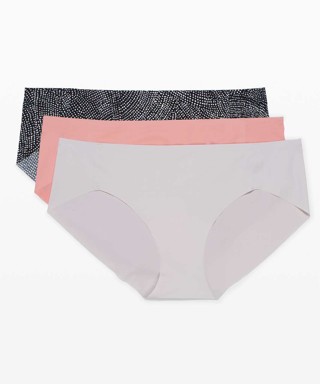 Lululemon Smooth Seamless Hipster 3 Pack - Free Spirit Alpine White Black / Pink Pastel / Chrome