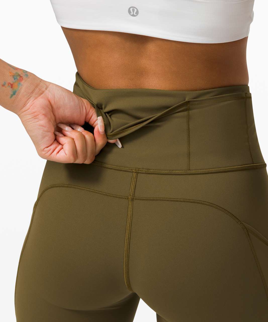 Lululemon Fast and Free Tight 28 *Non-Reflective - Dark Olive - lulu  fanatics