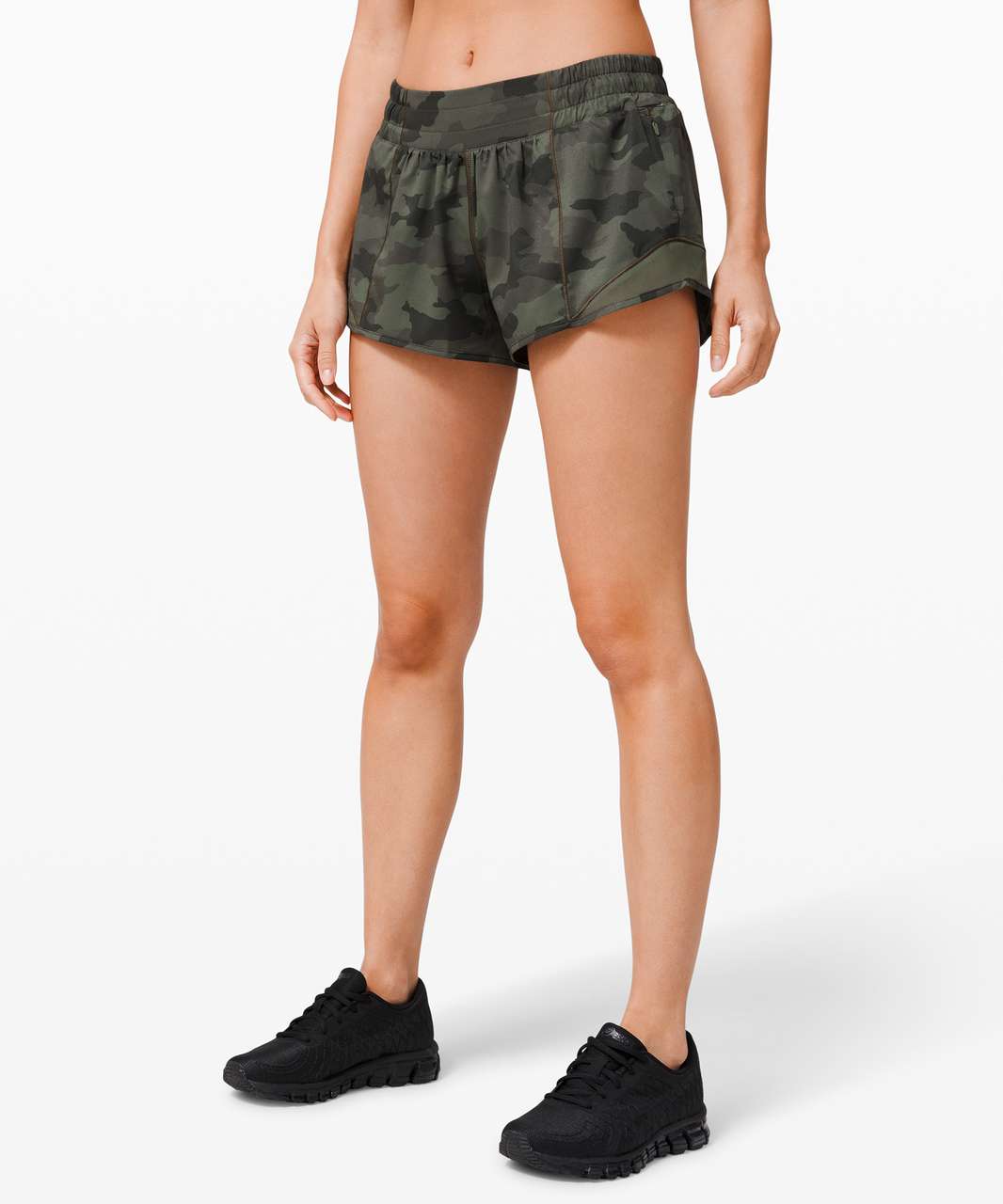 Lululemon Heritage 365 Camo Crispin Green Multi Olive Speed Up Short 4  Lined 10