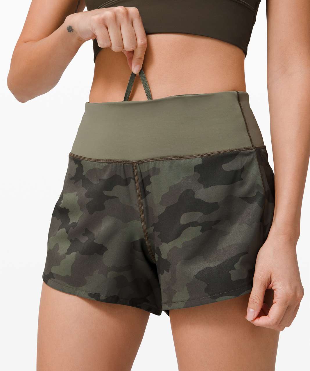 lululemon athletica, Shorts, Lululemon Hotty Hot Lowrise Lined Short 25 Heritage  365 Camo Green Twill