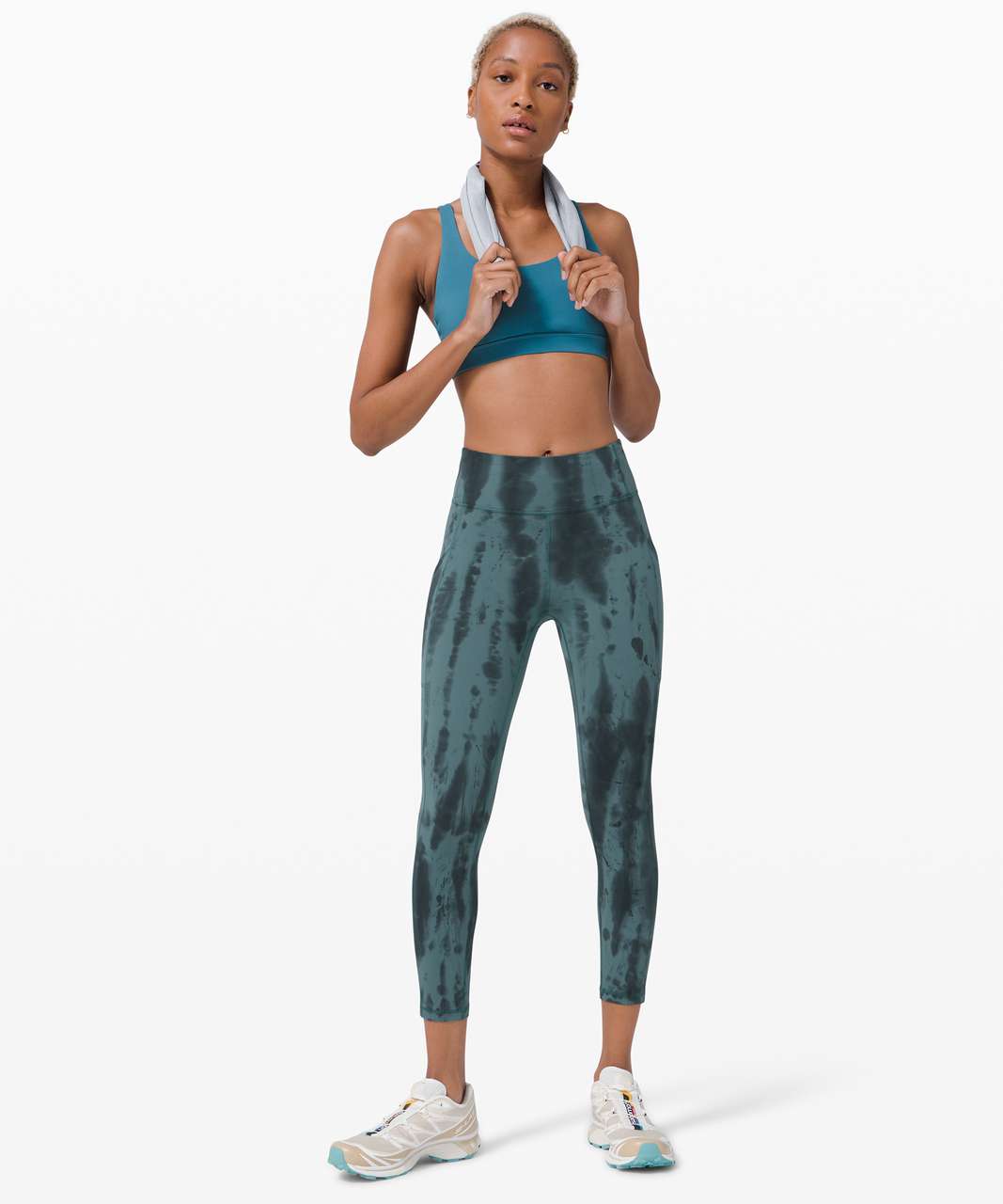 lululemon athletica, Pants & Jumpsuits, Wunder Train Highrise Tight 25  Forest Shibori Graphite Grey Desert Teal