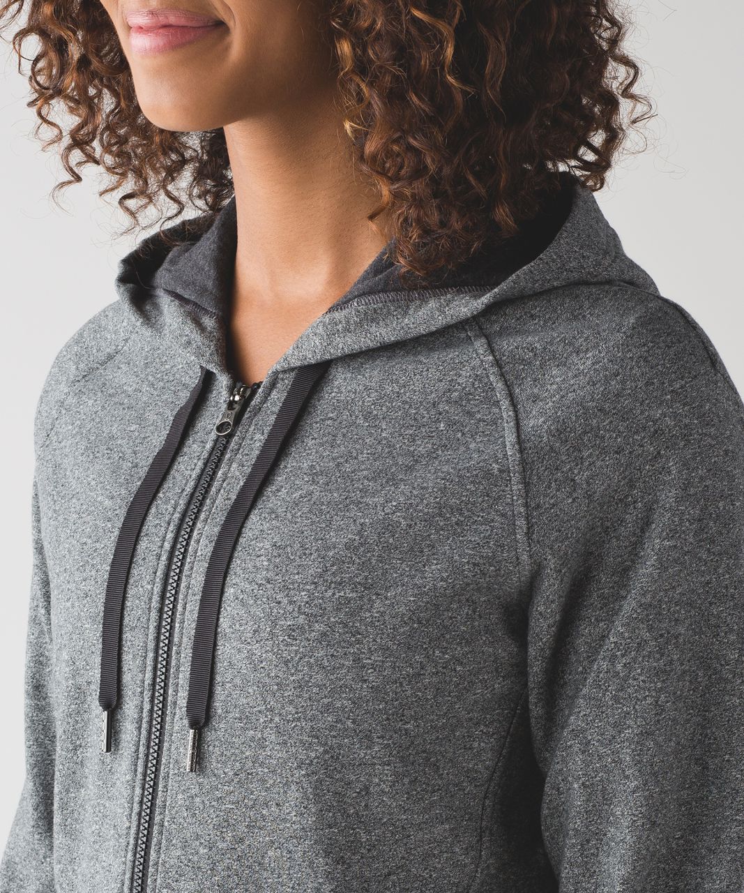 Lululemon Split Pullover - Heathered Light Grey / Seal Grey - lulu fanatics