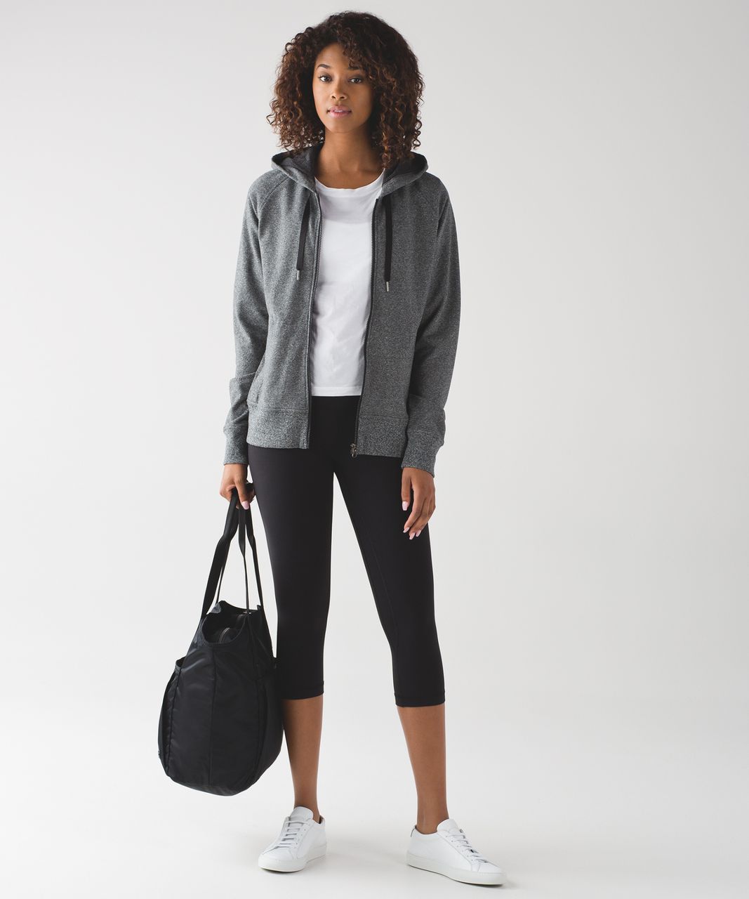 Lululemon Split Pullover - Heathered Light Grey / Seal Grey - lulu fanatics