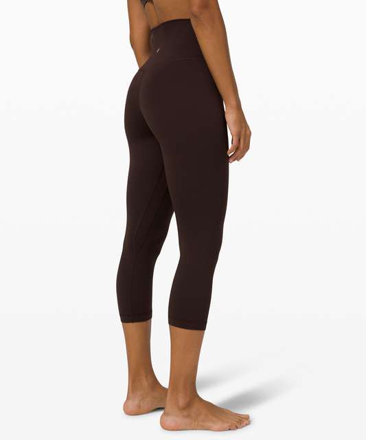 Lululemon Align Crop 21 *Cross Waist - Black - lulu fanatics