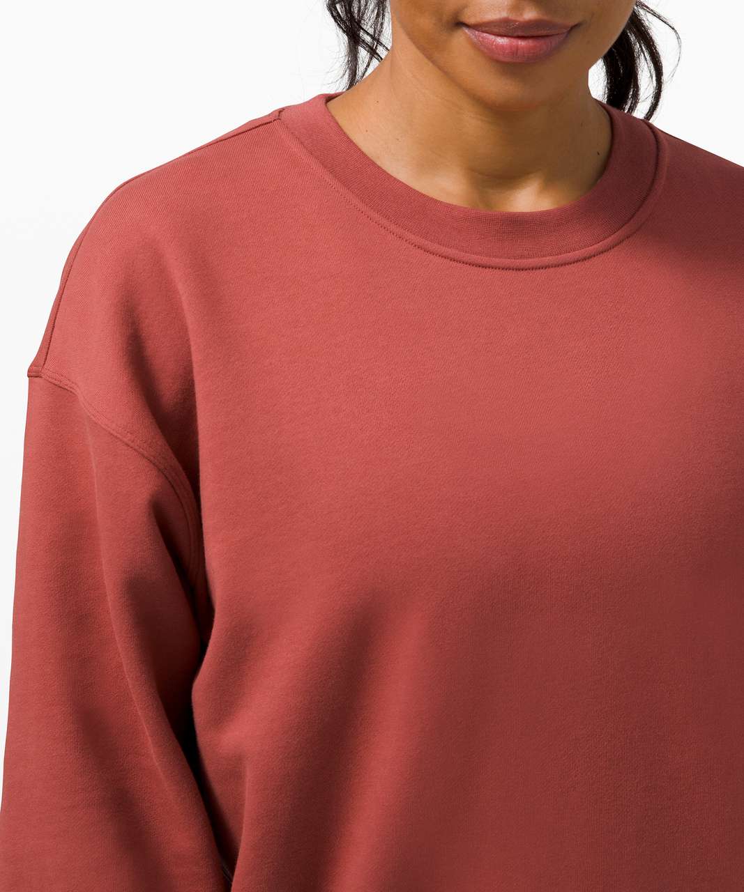 Lululemon Perfectly Oversized Crew - Soft Cranberry - lulu fanatics