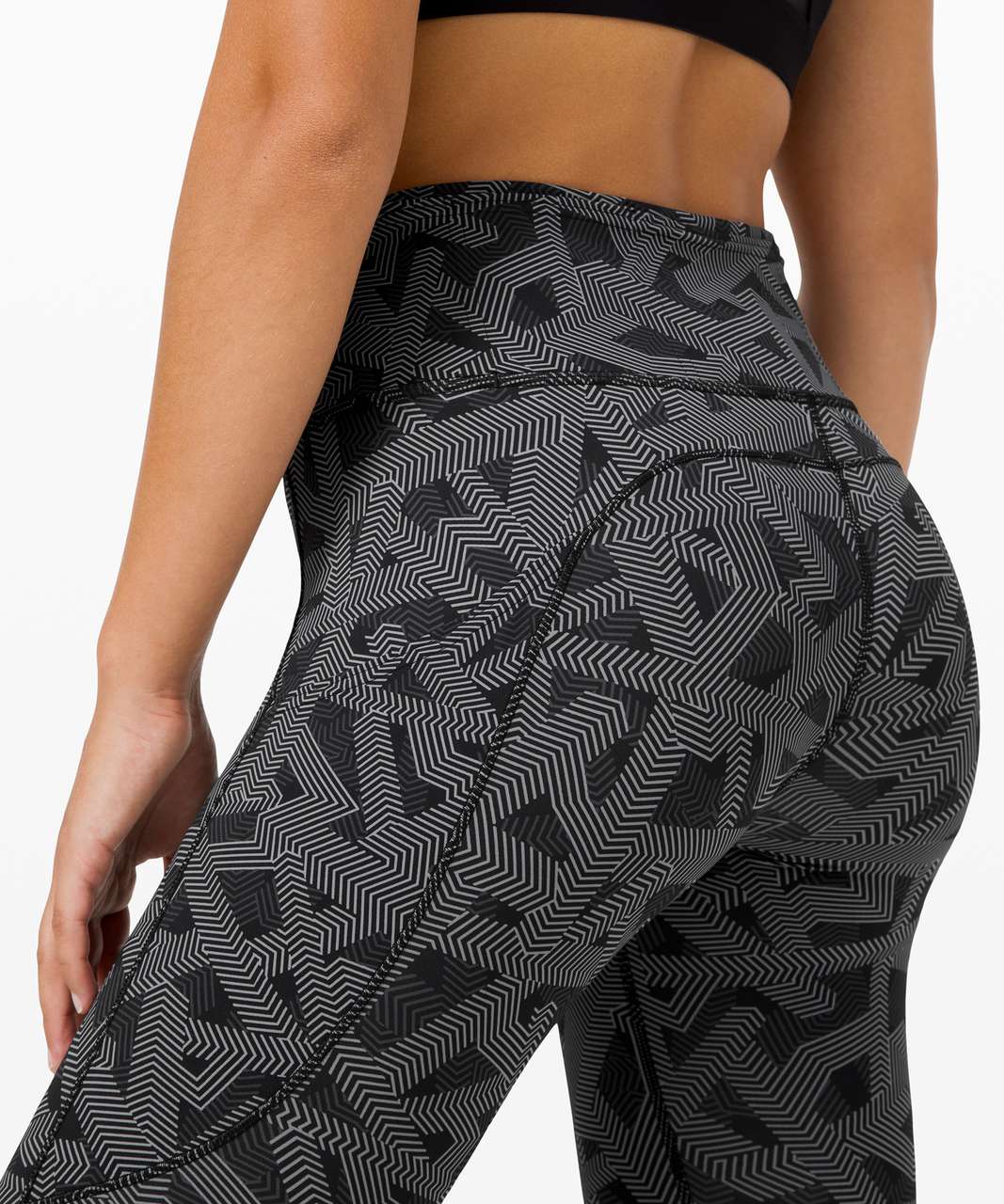Lululemon Fast and Free Tight II 25" *Non-Reflective Nulux - Textured Labyrinth Black Light Cast