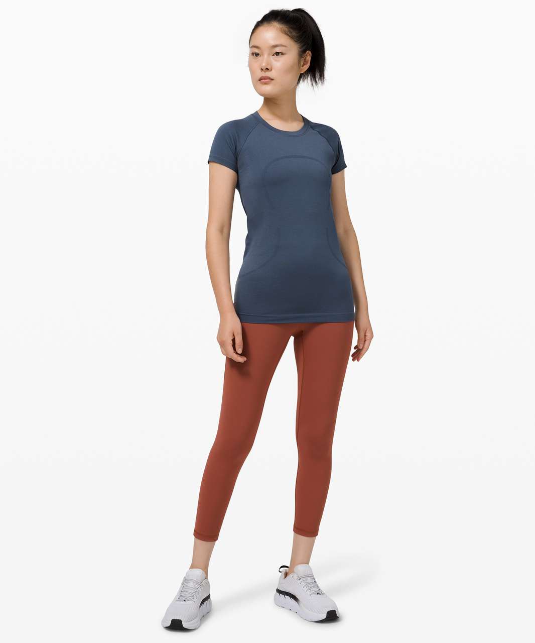 Lululemon Swiftly Tech Short Sleeve 2.0 - Iron Blue / Iron Blue - lulu  fanatics