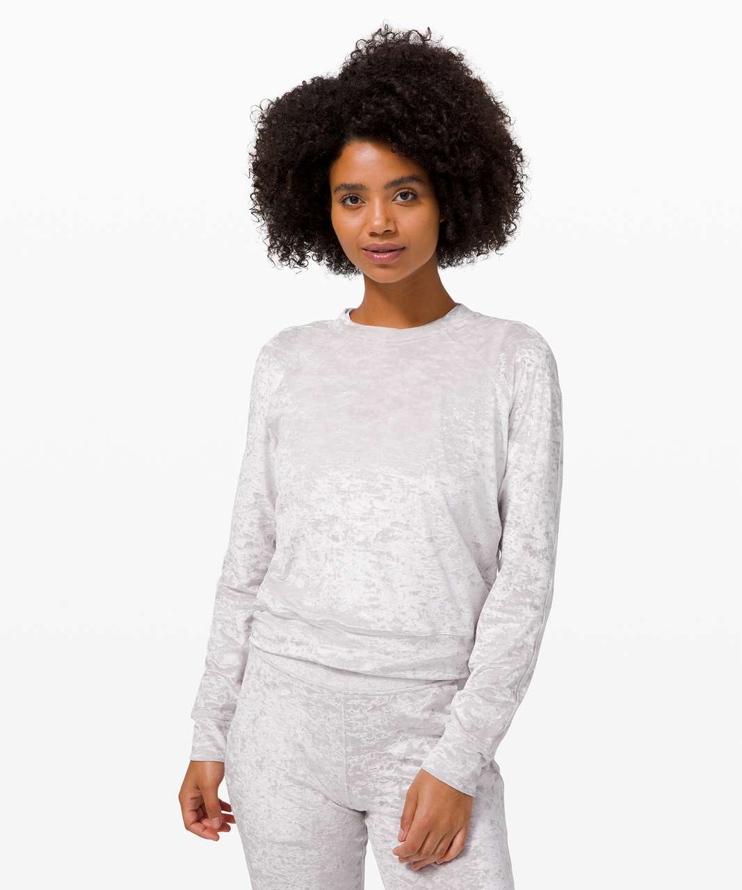 Lululemon Warm Down Crew *Crushed Velvet - Chrome - lulu fanatics